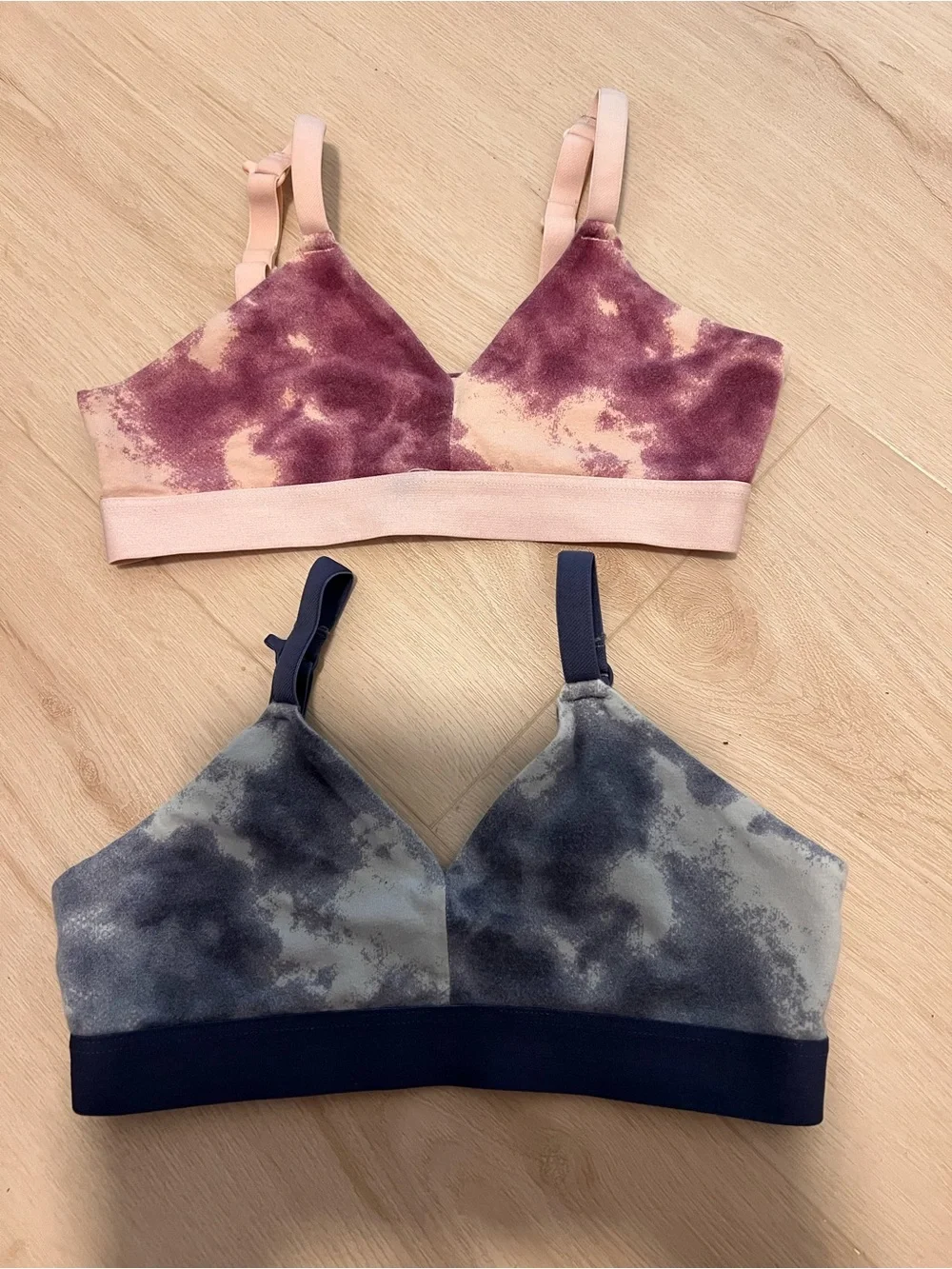 Justice Tie-Dye Bralette Duo - Pink and Navy